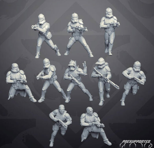 Union Clone Trooper - Single Miniature - SW Legion Compatible (38 - 40mm tall) Resin 3D Print - Skullforge Studios - Gootzy Gaming