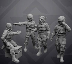 Utility Wing Pilots Casual Idle Poses - Single Miniature - SW Legion Compatible (38 - 40mm tall) Resin 3D Print - Skullforge Studios - Gootzy Gaming