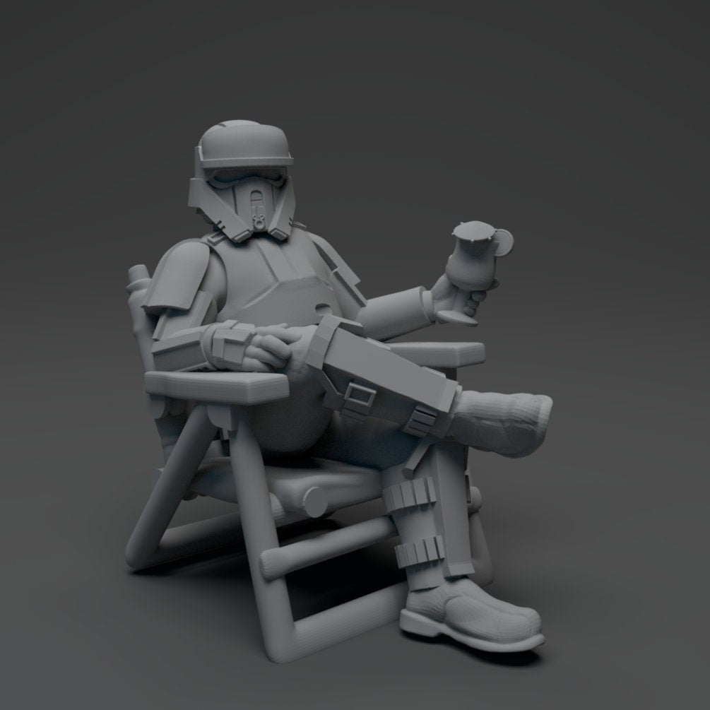 Vacation Beach Trooper Miniature- SW Legion Compatible (38-40mm tall) Resin 3D Print - Skullforge Studios - Gootzy Gaming