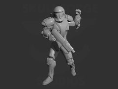 Vanguard Regulars Clone Trooper Miniatures - 5 Mini Bundle - SW Legion Compatible (38 - 40mm tall) Resin 3D Print - Skullforge Studios - Gootzy Gaming