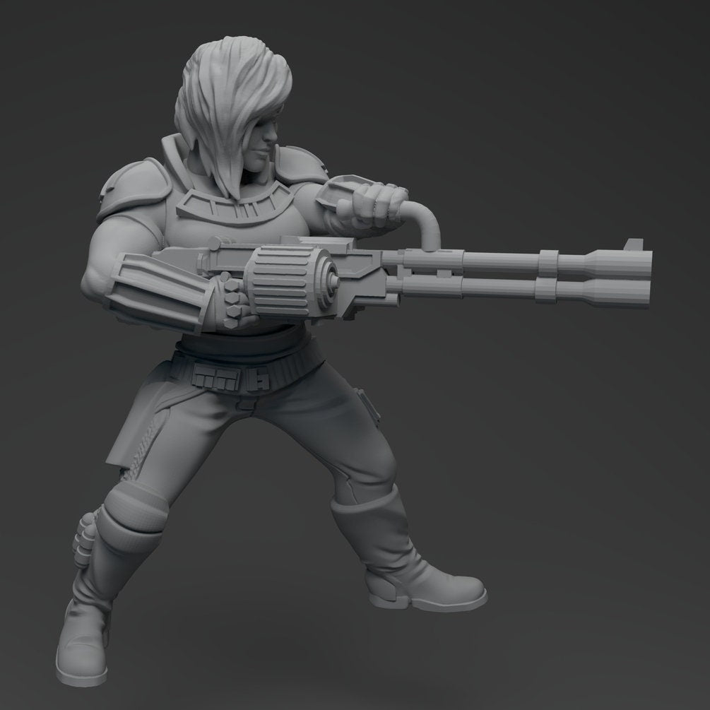 Veteran Mercenary Miniature - SW Legion Compatible (38-40mm tall) Resin 3D Print - Skullforge Studios - Gootzy Gaming