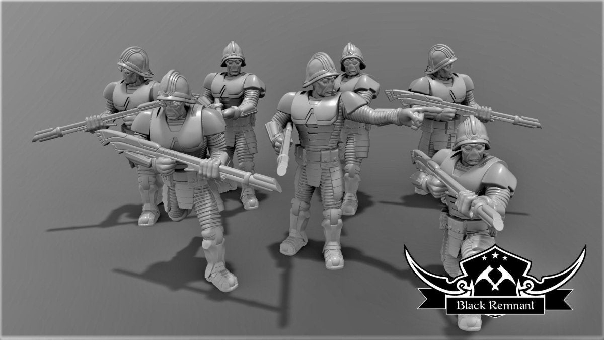 Viceroy Guard Squad - 7 Miniature Bundle - SW Legion Compatible (38-40mm tall) Multi-Piece Resin 3D Print - Black Remnant - Gootzy Gaming