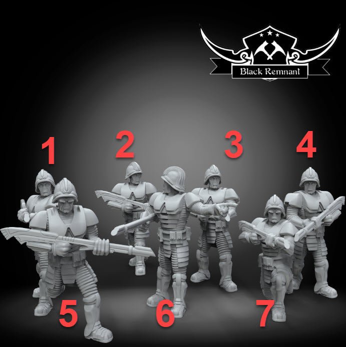 Viceroy's Neimoidian Royal Guards - SW Legion Compatible Miniature (38-40mm tall) High Quality 8k Resin 3D Print - Black Remnant - Gootzy Gaming