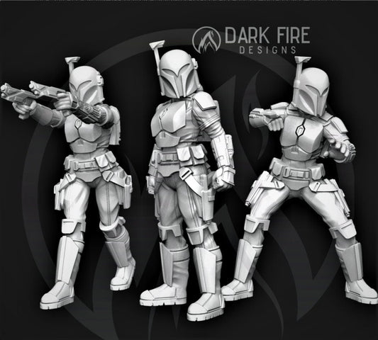 Vindictive Mando Crusader Leader - SW Legion Compatible (38-40mm tall) Multi-Piece Resin 3D Print - Dark Fire Designs - Gootzy Gaming
