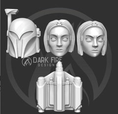 Vindictive Mando Crusader Leader - SW Legion Compatible (38-40mm tall) Multi-Piece Resin 3D Print - Dark Fire Designs - Gootzy Gaming