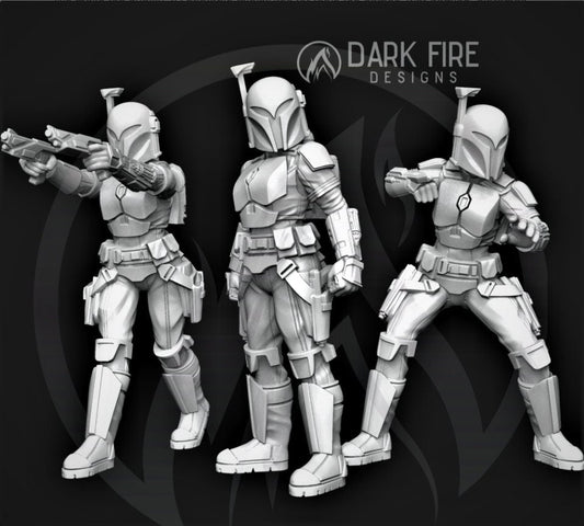 Vindictive Mando Crusader Leader - SW Legion Compatible (38 - 40mm tall) Multi - Piece Resin 3D Print - Dark Fire Designs - Gootzy Gaming