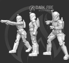 Vindictive Mando Crusader Leader - SW Legion Compatible (38-40mm tall) Multi-Piece Resin 3D Print - Dark Fire Designs - Gootzy Gaming