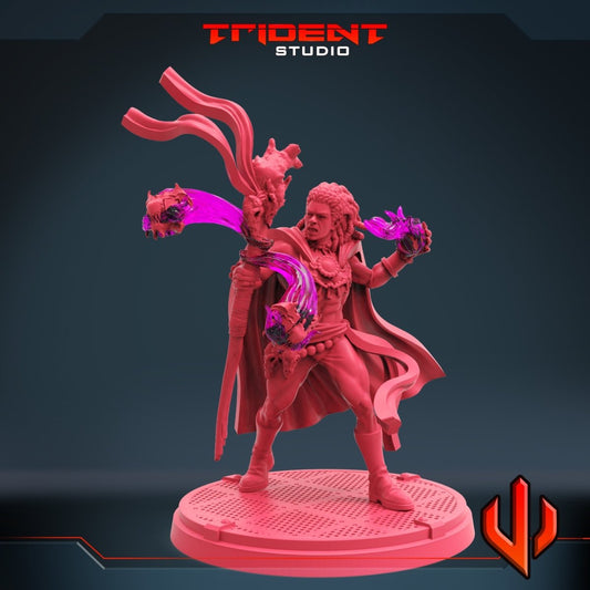 Voodoo Witchdoctor (Version B) Resin Miniature - MCP/Crisis Protocol Compatible (40mm tall) Resin 3D Print - Trident Studios - Gootzy Gaming