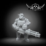 Warbird Pirate Pig Heavy Gunner Gork - SW Legion Compatible Miniature (38-40mm tall) High Quality 8k Resin 3D Print - Black Remnant