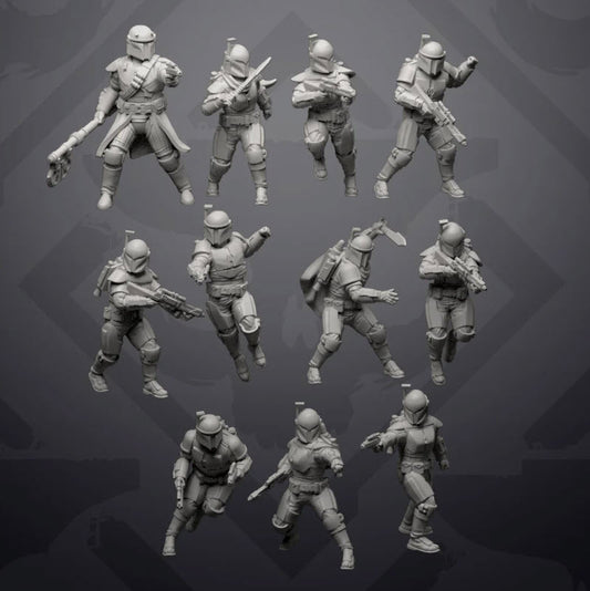 Wardens of Clan Korrin - Single Miniature - SW Legion Compatible (38-40mm tall) Resin 3D Print - Skullforge Studios - Gootzy Gaming