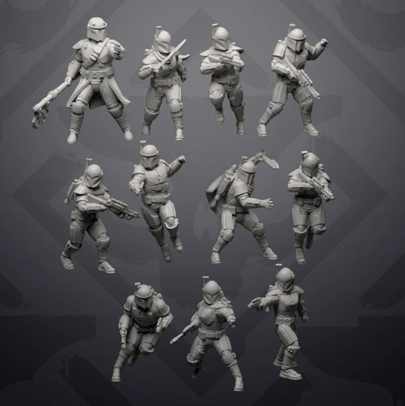 Wardens of Clan Korrin - Single Miniature - SW Legion Compatible (38 - 40mm tall) Resin 3D Print - Skullforge Studios - Gootzy Gaming