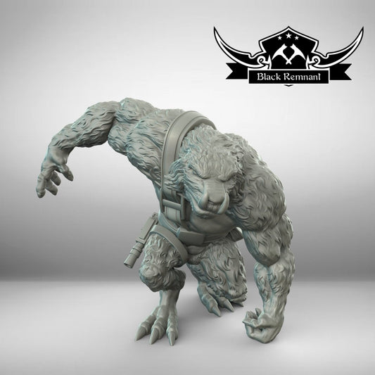 Wereboar Brute Large Miniature - SW Legion Compatible (38-40mm tall) Resin 3D Print - Black Remnant - Gootzy Gaming