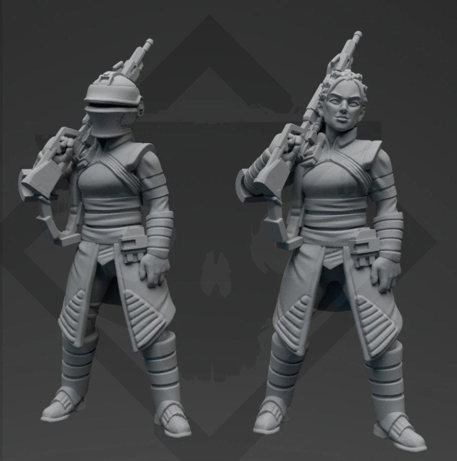 Widowmaker Sniper Bounty Hunter Miniature - SW Legion Compatible (38 - 40mm tall) Resin 3D Print - Skullforge Studios - Gootzy Gaming