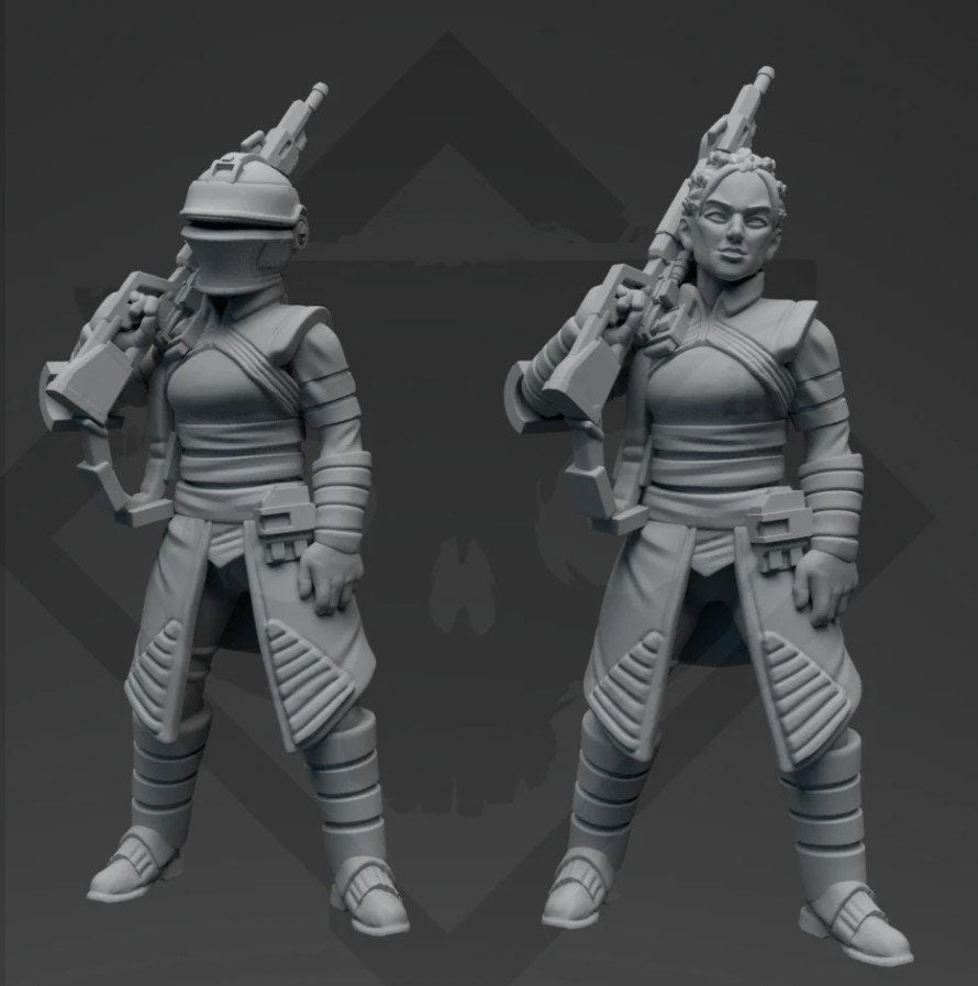 Widowmaker Sniper Bounty Hunter Miniature - SW Legion Compatible (38-40mm tall) Resin 3D Print - Skullforge Studios - Gootzy Gaming