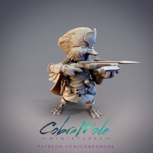 Winta Wind, YuanYang Mandarin Duck Crossbow Ranger - Single Roleplaying Miniature for D&D - 32mm Scale Resin 3D Print - Cobramode - Gootzy Gaming