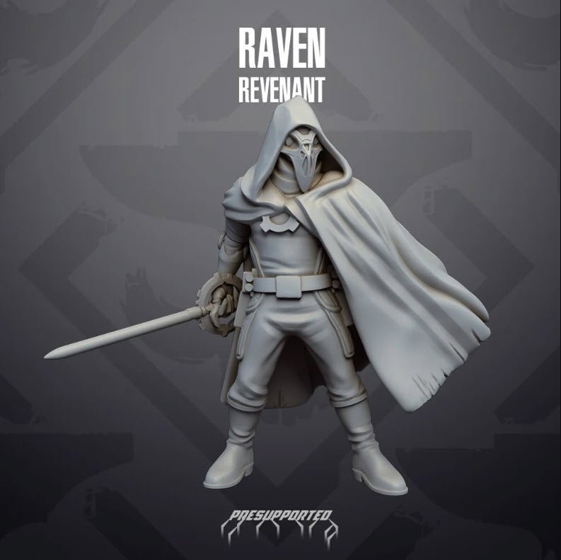 Wizard Hunter Warlock Raven Revenant - SW Legion Compatible Miniature (38 - 40mm tall) High Qualty 8k Resin 3D Print - Skullforge Studios - Gootzy Gaming