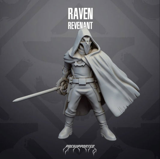 Wizard Hunter Warlock Raven Revenant - SW Legion Compatible Miniature (38 - 40mm tall) High Qualty 8k Resin 3D Print - Skullforge Studios - Gootzy Gaming