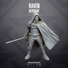 Wizard Hunter Warlock Raven Revenant - SW Legion Compatible Miniature (38 - 40mm tall) High Qualty 8k Resin 3D Print - Skullforge Studios - Gootzy Gaming