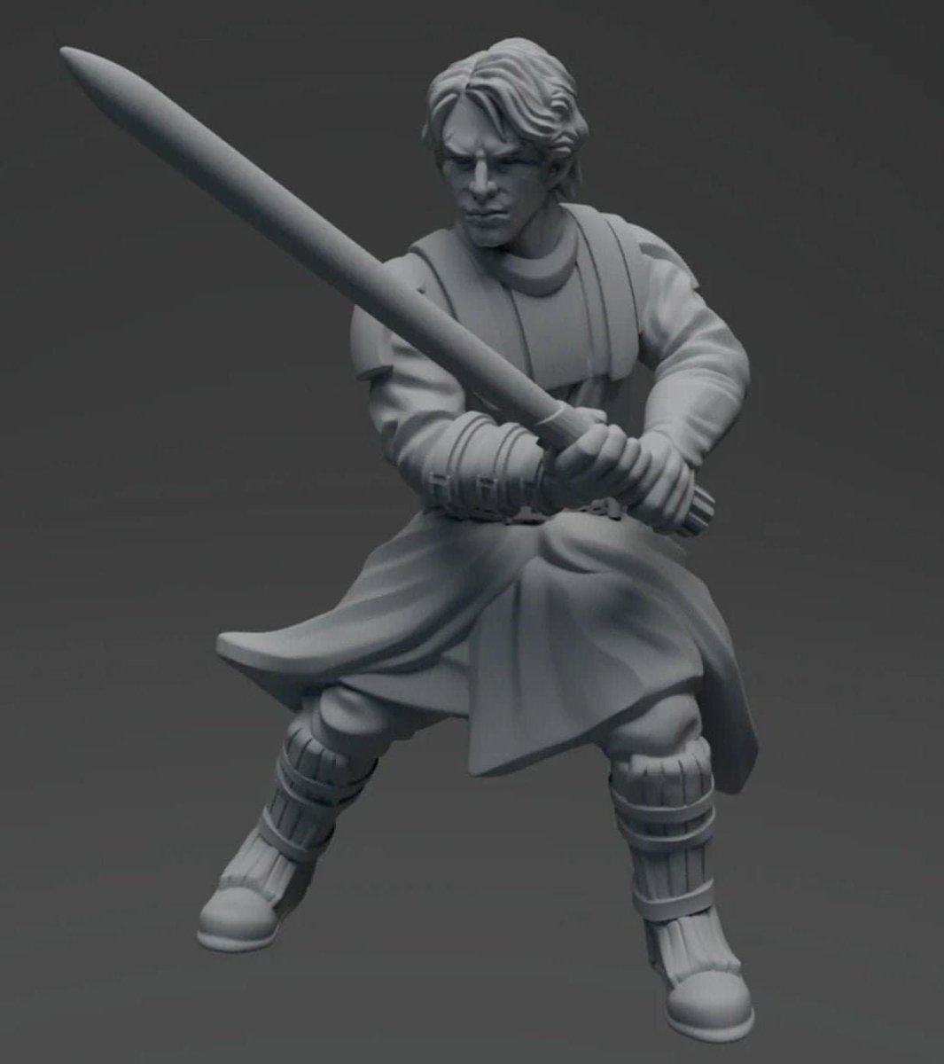 Wizard Warrior Messiah Miniature - SW Legion Compatible (38 - 40mm tall) Resin 3D Print - Skullforge Studios - Gootzy Gaming