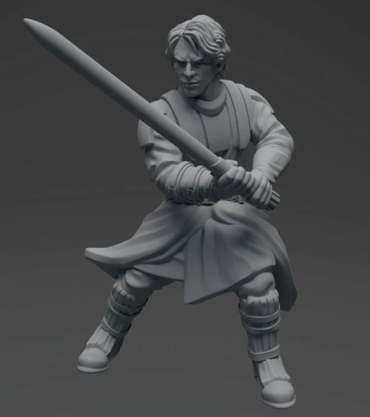 Wizard Warrior Messiah Miniature - SW Legion Compatible (38 - 40mm tall) Resin 3D Print - Skullforge Studios - Gootzy Gaming