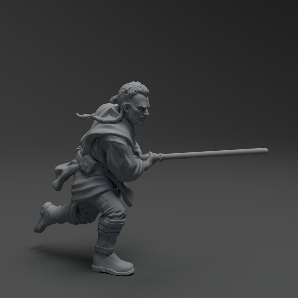 Wizard Young Blue Miniature - SW Legion Compatible (38 - 40mm tall) Resin 3D Print - Skullforge Studios - Gootzy Gaming