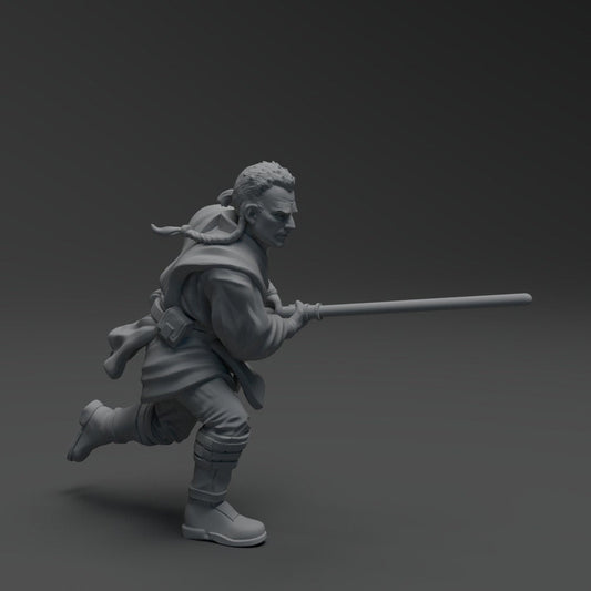 Wizard Young Blue Miniature - SW Legion Compatible (38 - 40mm tall) Resin 3D Print - Skullforge Studios - Gootzy Gaming