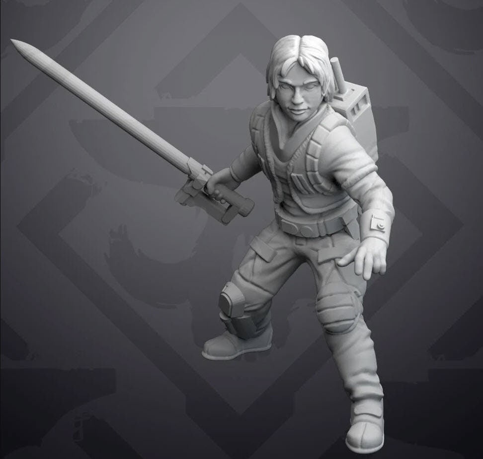 Wizard's Apprentice Miniature - SW Legion Compatible (38 - 40mm tall) Resin 3D Print - Skullforge Studios - Gootzy Gaming