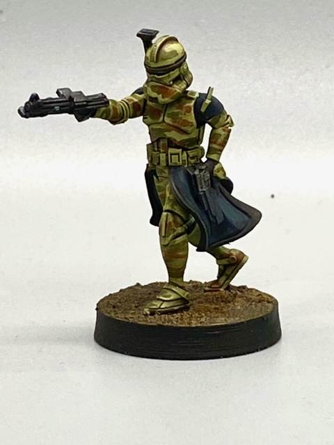 Wolfpack Clone Commander Miniature - SW Legion Compatible (38 - 40mm tall) Multi - Piece Resin 3D Print - Dark Fire Designs - Gootzy Gaming