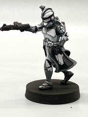 Wolfpack Clone Commander Miniature - SW Legion Compatible (38-40mm tall) Multi-Piece Resin 3D Print - Dark Fire Designs - Gootzy Gaming