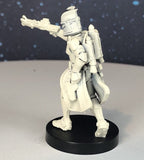 Wolfpack Clone Commander Miniature - SW Legion Compatible (38-40mm tall) Multi-Piece Resin 3D Print - Dark Fire Designs