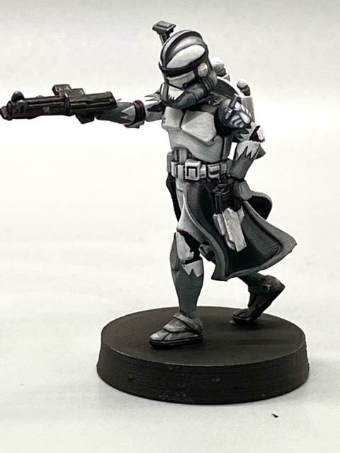 Wolfpack Clone Commander Miniature - SW Legion Compatible (38 - 40mm tall) Multi - Piece Resin 3D Print - Dark Fire Designs - Gootzy Gaming