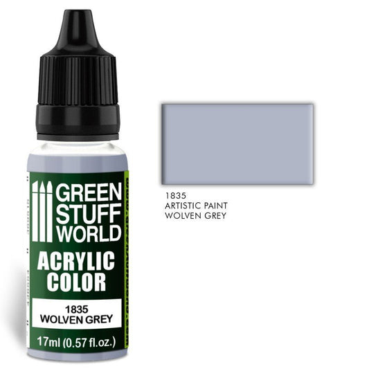 Wolven Grey - Matte Acrylic Paint - Green Stuff World - 17 mL Dropper Bottle - Gootzy Gaming