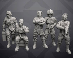 Xeon Wing Pilots Casual Idle Poses - Single Miniature - SW Legion Compatible (38 - 40mm tall) Resin 3D Print - Skullforge Studios - Gootzy Gaming