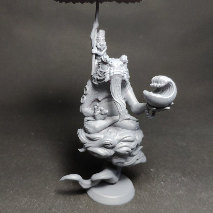 Yamanabi, Hikiga Frog Sage - Large Single Roleplaying Miniature for D&D or Pathfinder - 32mm Scale Resin 3D Print - Cobramode - Gootzy Gaming