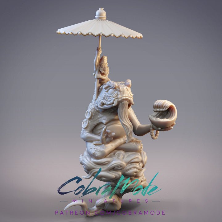 Yamanabi, Hikiga Frog Sage - Large Single Roleplaying Miniature for D&D or Pathfinder - 32mm Scale Resin 3D Print - Cobramode - Gootzy Gaming