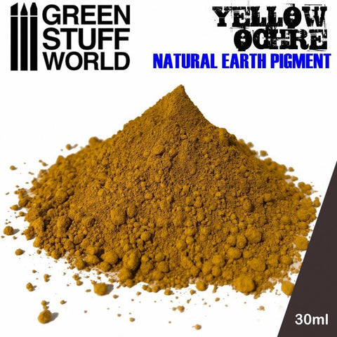 Yellow Ochre - Earth Pigment Powder - Green Stuff World - 30 mL bottle - Gootzy Gaming