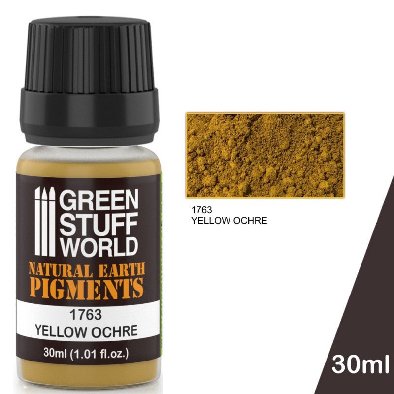 Yellow Ochre - Earth Pigment Powder - Green Stuff World - 30 mL bottle - Gootzy Gaming