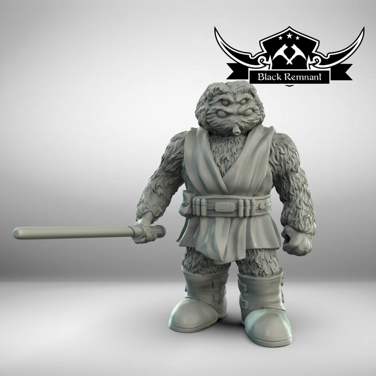 Yeti Wizard Knight Miniature - SW Legion Compatible (38-40mm tall) Resin 3D Print - Black Remnant - Gootzy Gaming