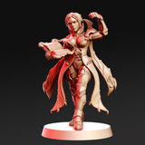 Yina, Female Necromancer and Blood Mage - Single Roleplaying Miniature for D&D or Pathfinder - 32mm Scale Resin 3D Print - RN EStudios - Gootzy Gaming