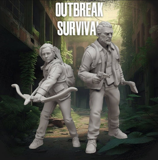 Zombie Outbreak Protagonists (Game Ver.) - SW Legion Compatible Miniature (38 - 40mm tall) High Quality 8k Resin 3D Print - Skullforge Studios - Gootzy Gaming