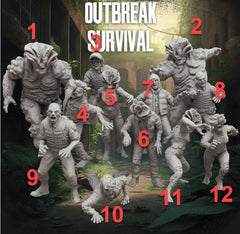 Zombie Outbreak Survival Defiled Zombies - SW Legion Compatible Miniature (38-40mm tall) High Quality 8k Resin 3D Print - Skullforge Studios - Gootzy Gaming