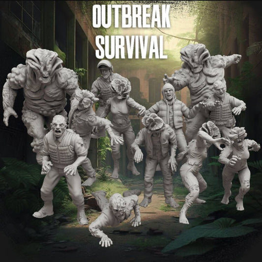 Zombie Outbreak Survival Defiled Zombies - SW Legion Compatible Miniature (38 - 40mm tall) High Quality 8k Resin 3D Print - Skullforge Studios - Gootzy Gaming