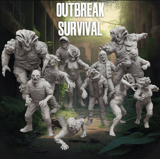 Zombie Outbreak Survival Defiled Zombies - SW Legion Compatible Miniature (38-40mm tall) High Quality 8k Resin 3D Print - Skullforge Studios - Gootzy Gaming